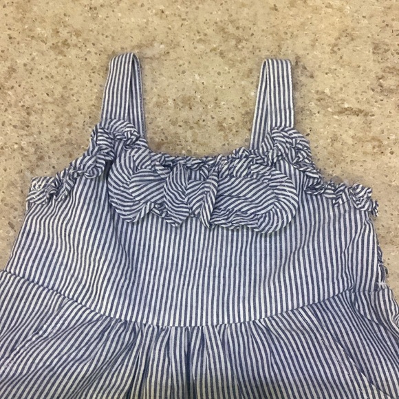 NWOT Pippa & Julie Navy & White Stripe Bow Front Romper Size 18 months - Picture 4 of 8